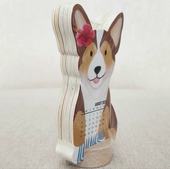 Molly & Rex 2023-2024 Corgi Dog 12 Month Stand Up Mini Desk Calendar - Picture 4 of 6